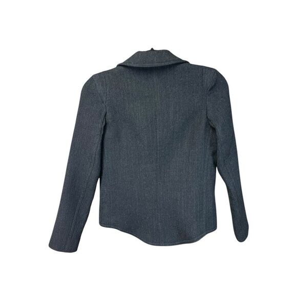 Smythe Les Vestes Wool Blend Cropped Blazer Jacket - Gray, US 2 - Picture 10 of 15